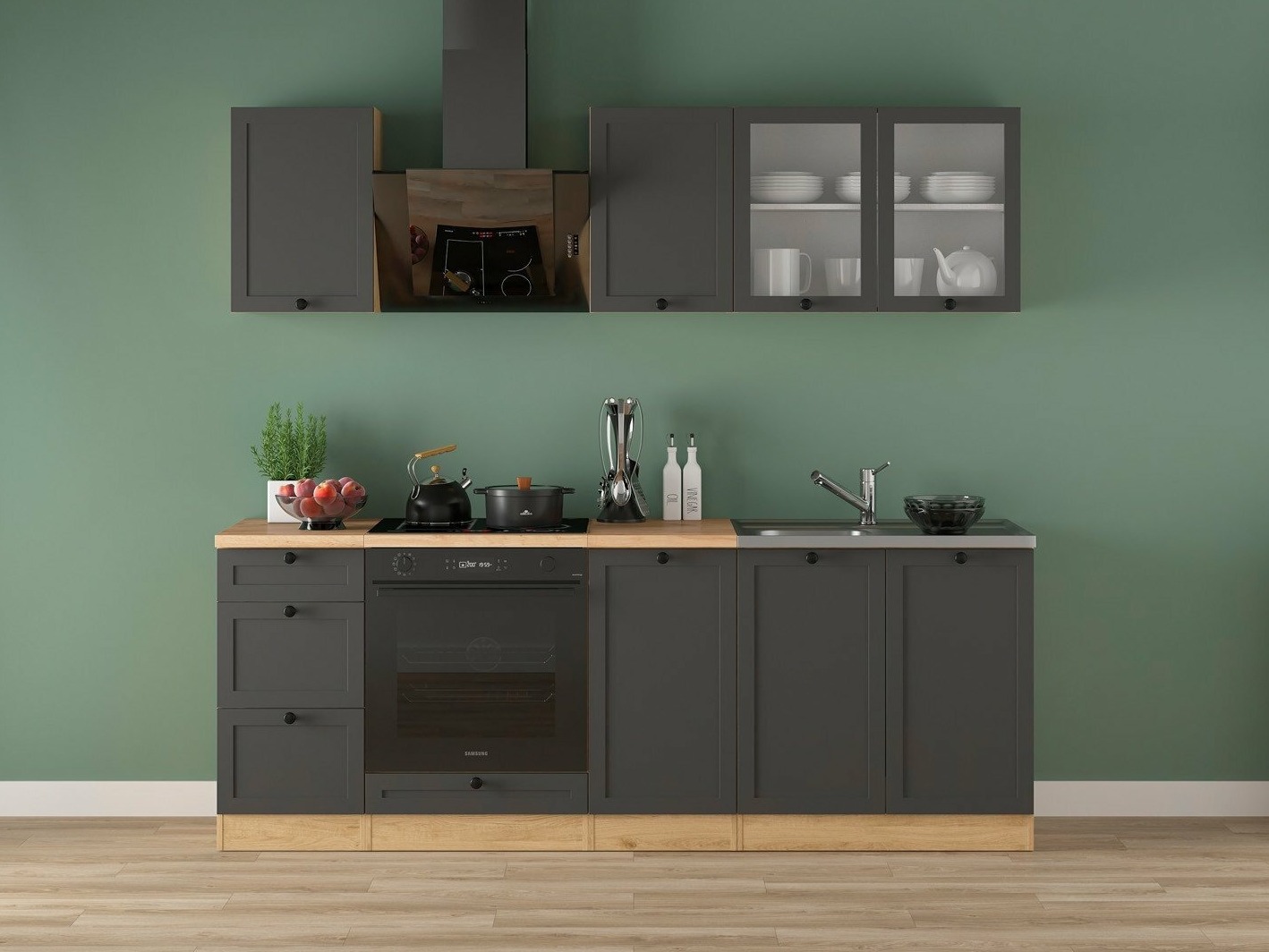 Virtuves kolekcija Classic Grey Oak