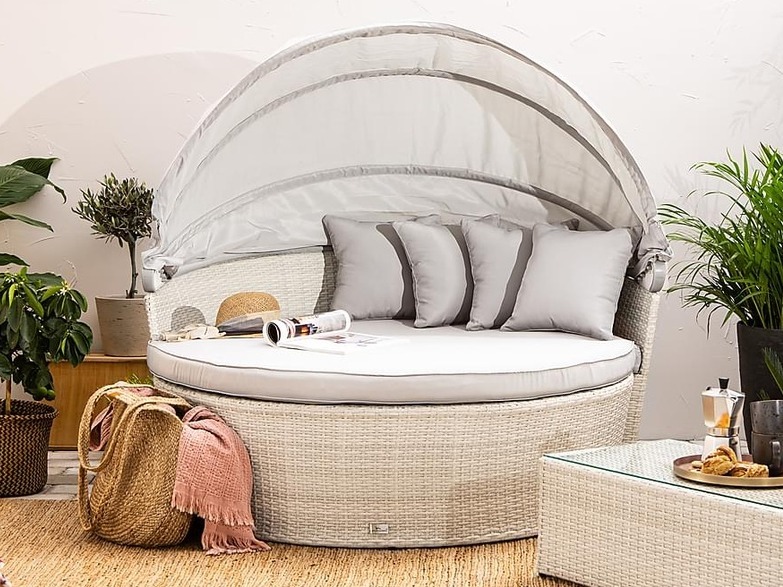 Dārza mēbeļu komplekts Comfort Garden 1436 (Pelēks + Balts)