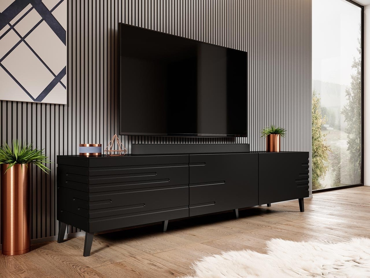 TV galds Charlotte 142 (Melns)
