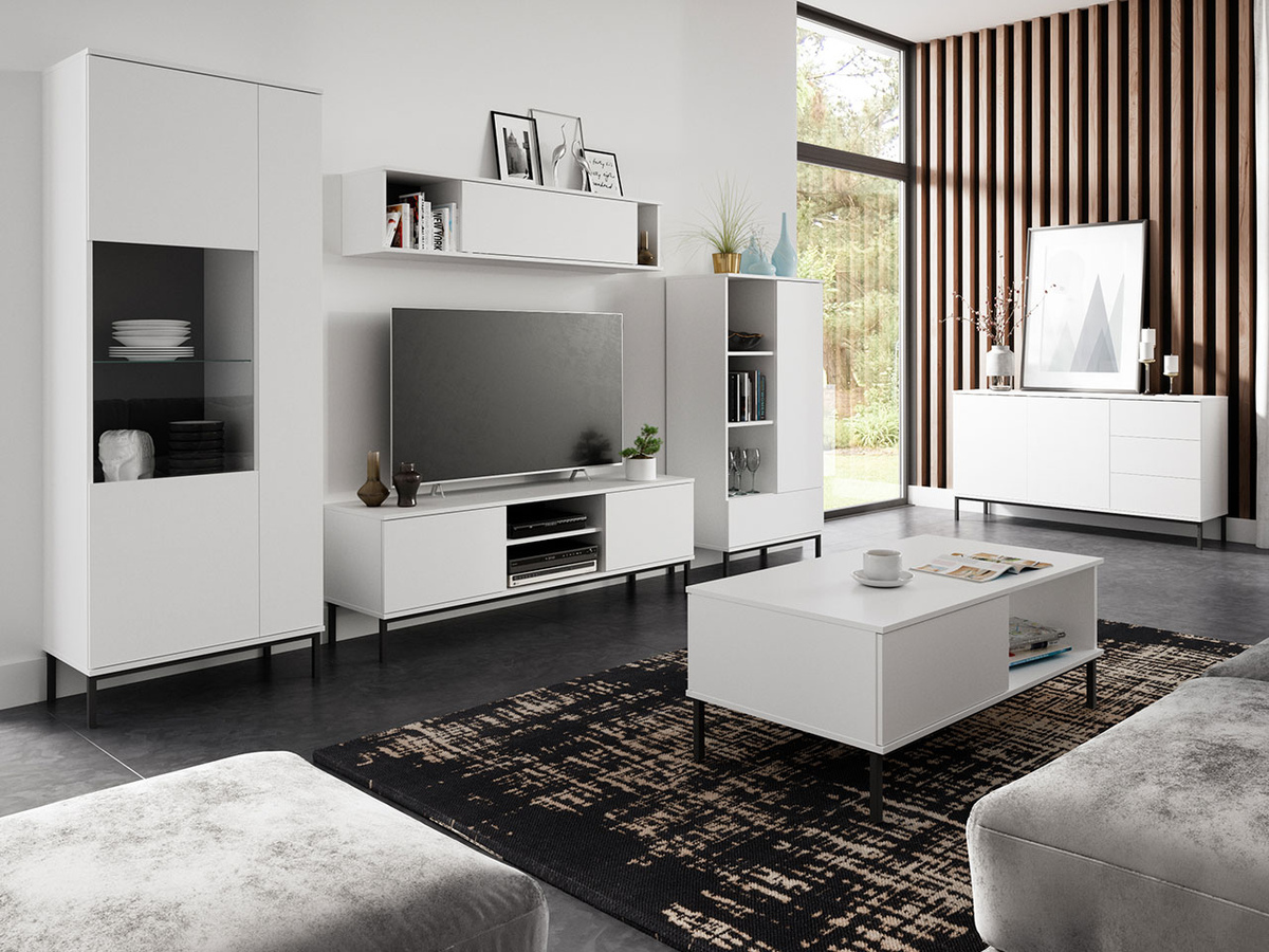 Viesistabas komplekts Lomsore 107 (Balts)