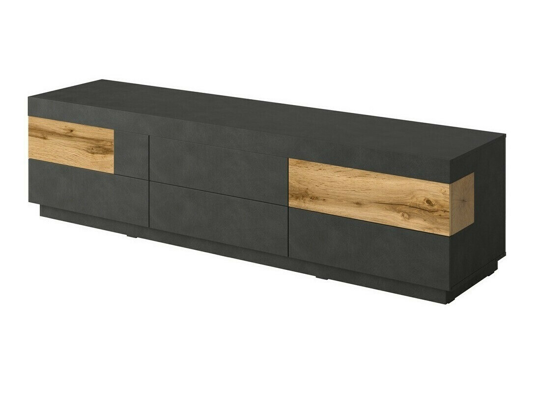 TV galds Livlore 102 (Matera pelēks + Votan ozols)