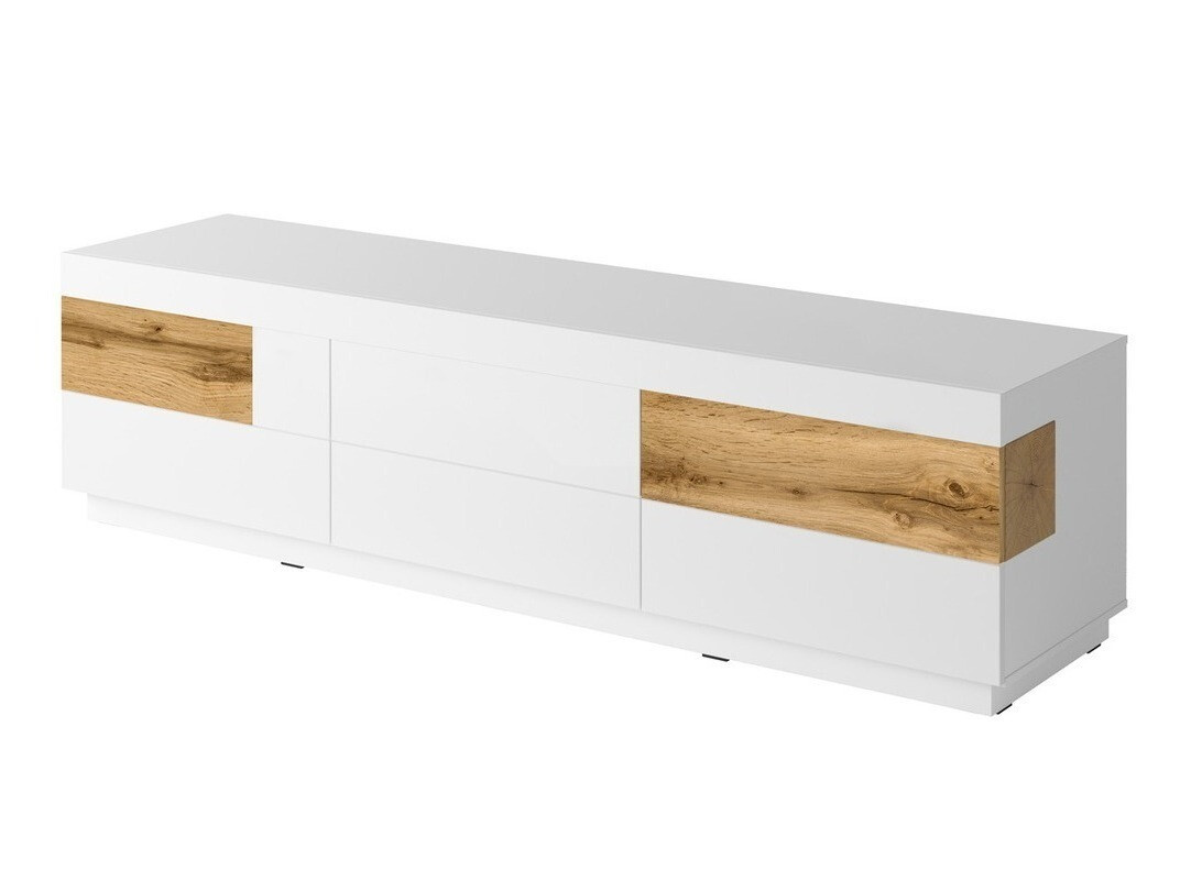 TV galds Livlore 102 (Balts + Glancēts balts + Votan ozols)