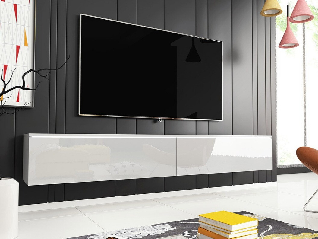 TV galds Scientia I (Balts + Glancēts balts)