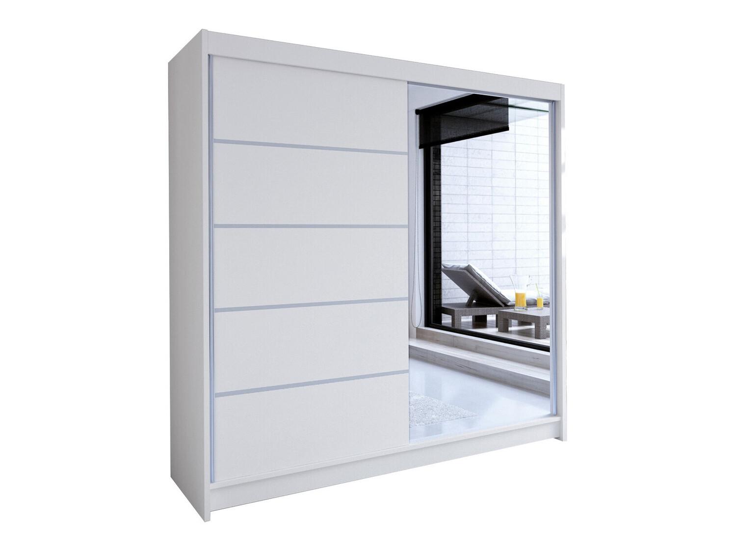 Skapis Closico Cavaris III (Balts)