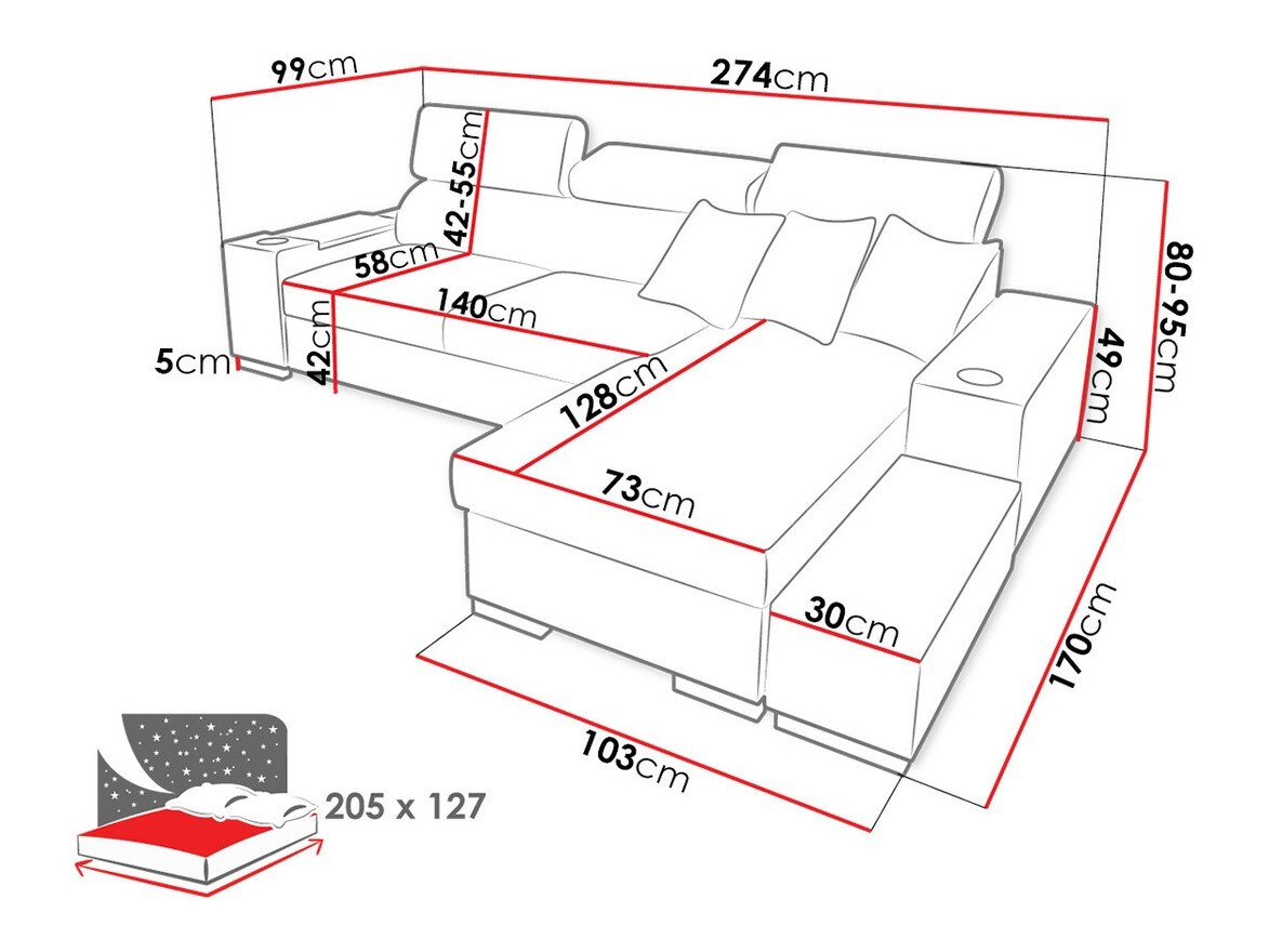 Stūra dīvāns Pearland 103 (Soft 011 + Luxo 6601 + Evo 32)