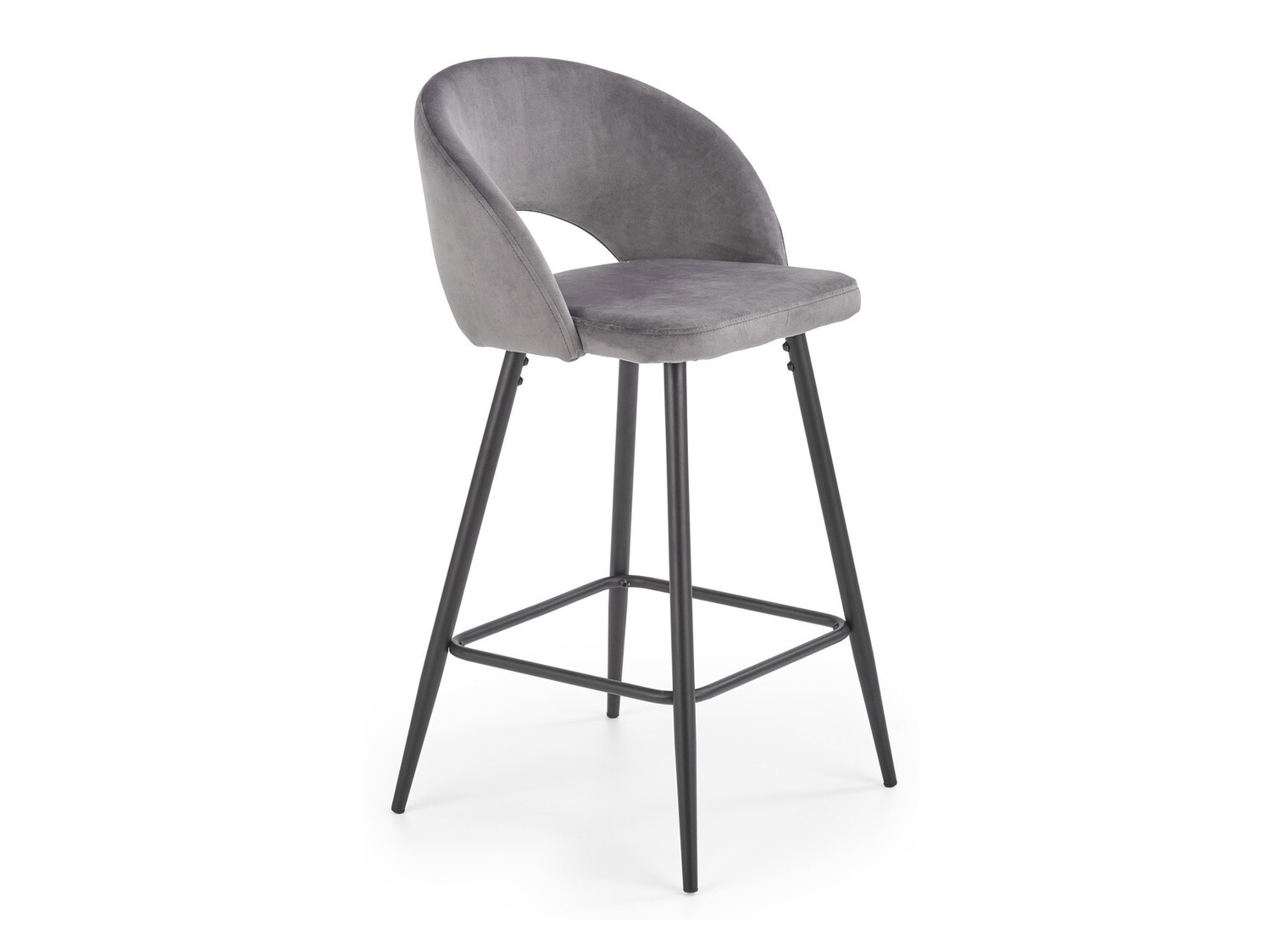 Zemais bāra krēsls Houston 881 (Pelēks + Melns)