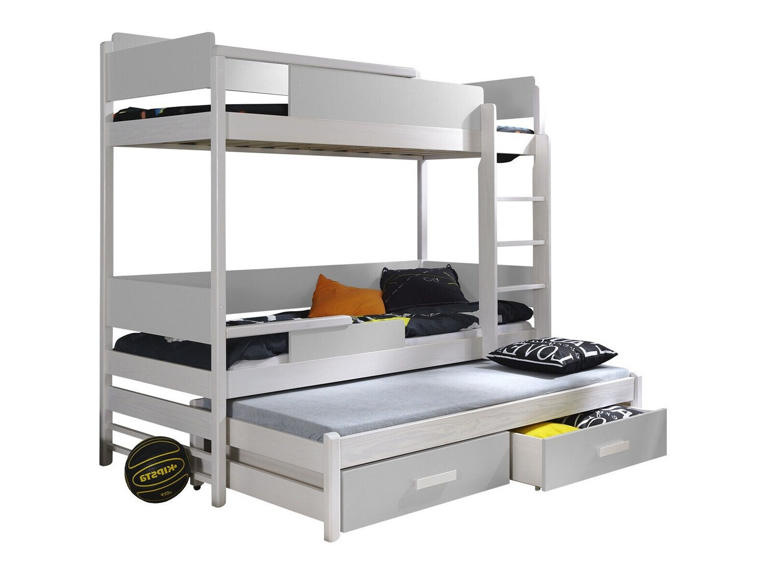 Divstāvu gulta Henderson 114 (Balts + Pelēks)