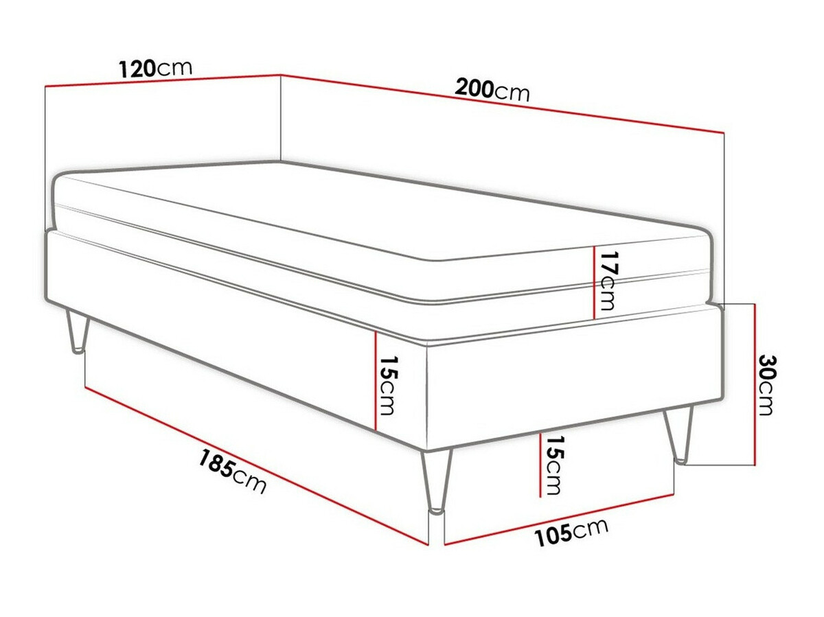 Kontinentālā gulta Logan 108 (Soft 011)