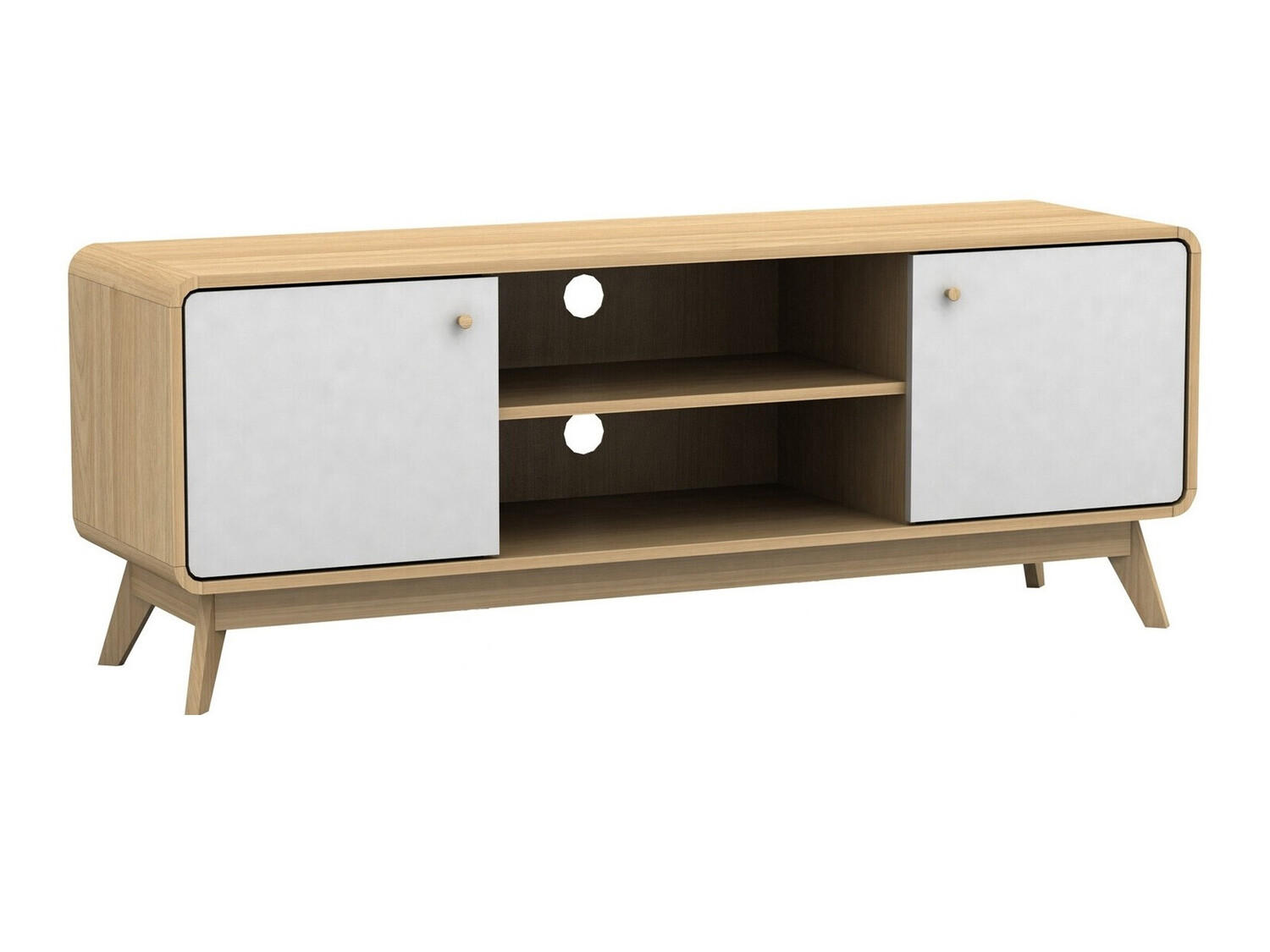 TV galds Elbtena 107 (Ozols + Balts)