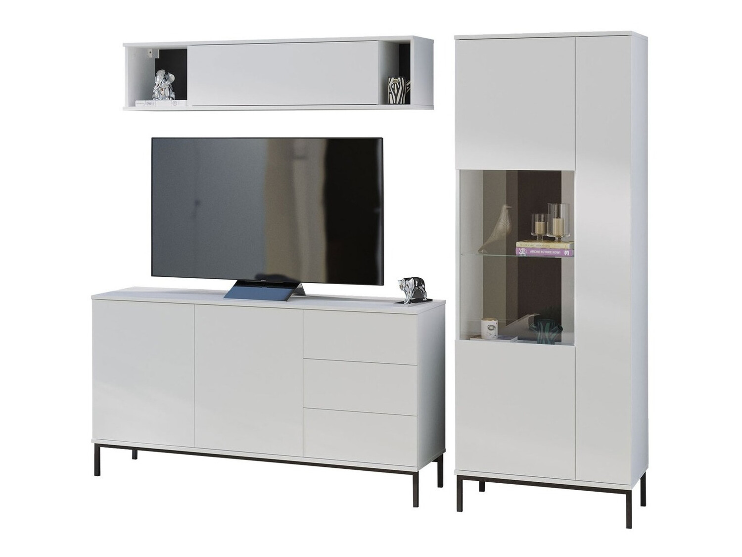 Viesistabas komplekts Lomsore 110 (Balts)