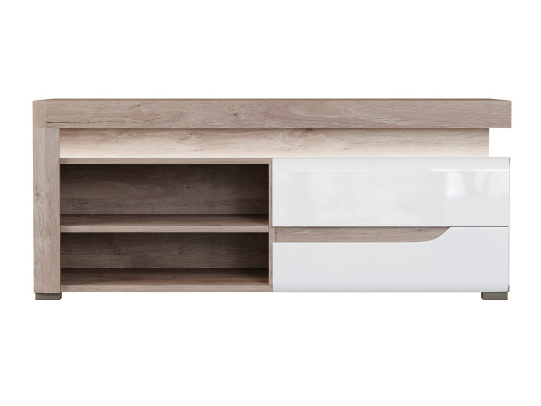 TV galds Revelmi 100 (Ozols + Glancēts balts)