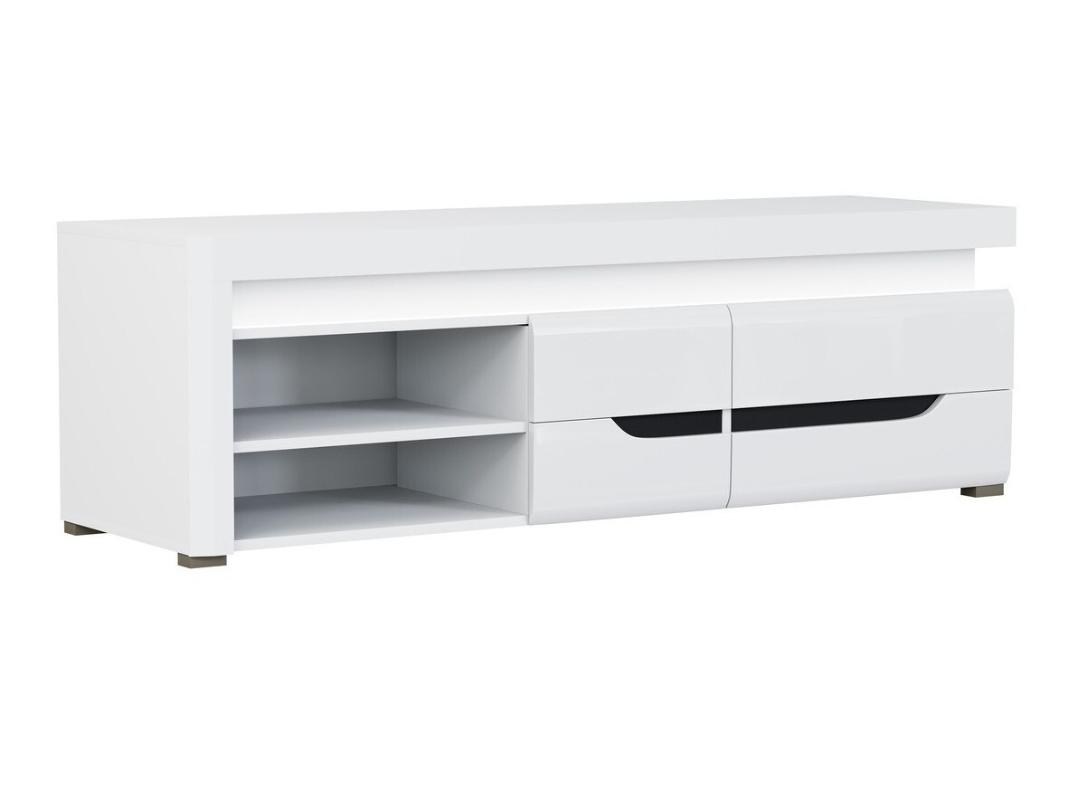 TV galds Revelmi 101 (Glancēts balts + Balts)