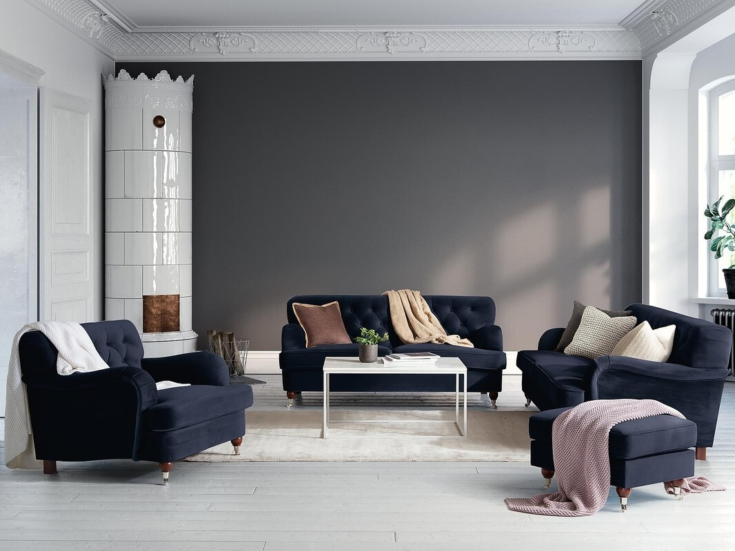 Chesterfield dīvāns Bloomington Venveni 115 (Riviera 79)