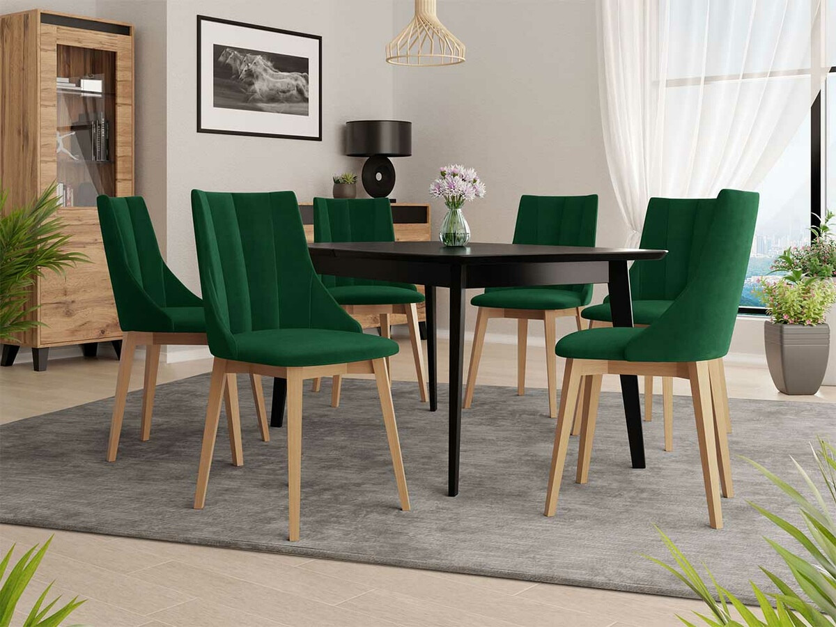 Ēdamistabas komplekts Racine 139 (Brūns + Magic Velvet 2225)