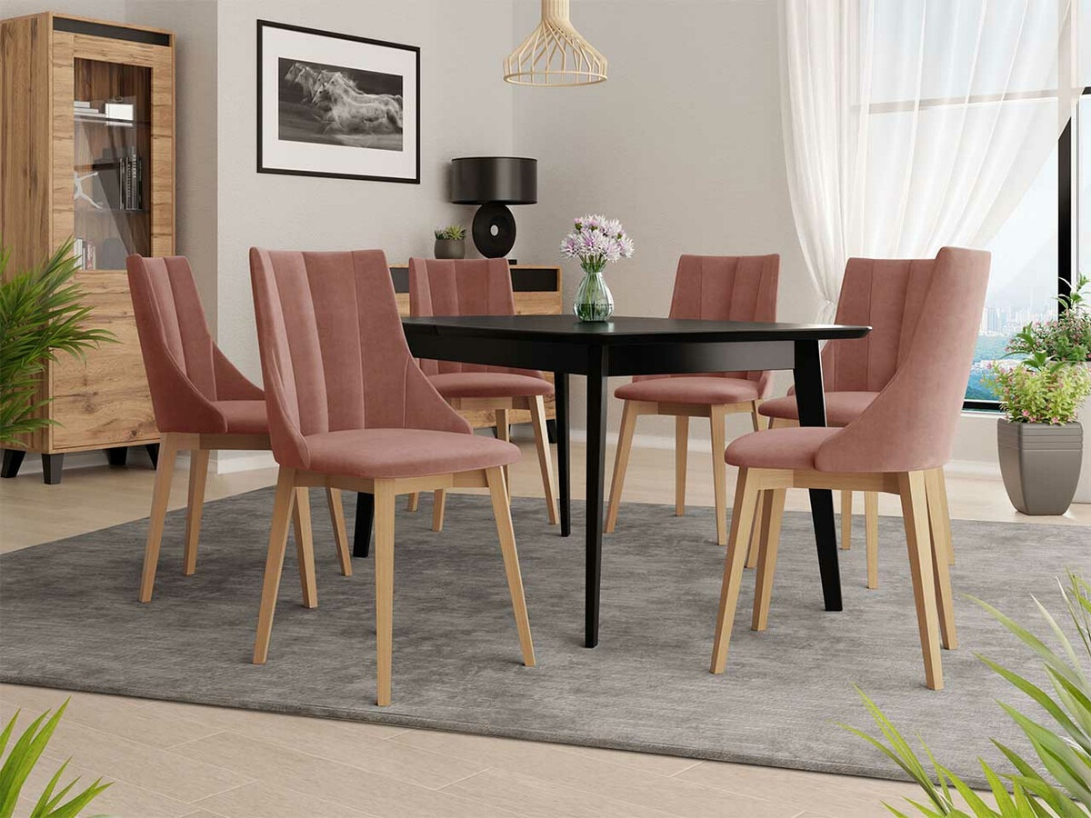 Ēdamistabas komplekts Racine 139 (Brūns + Magic Velvet 2258)
