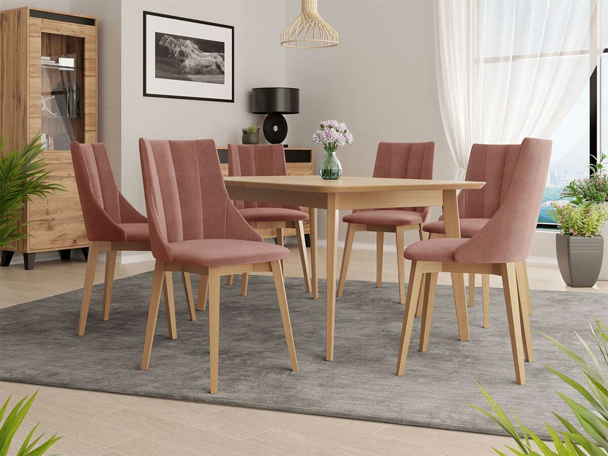 Ēdamistabas komplekts Racine 139 (Brūns + Magic Velvet 2258)