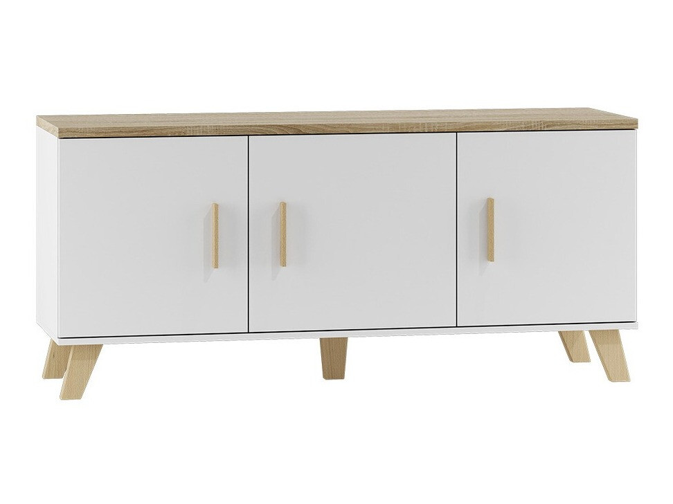TV galds Larfloi 106 (Balts + Sonomas ozols)
