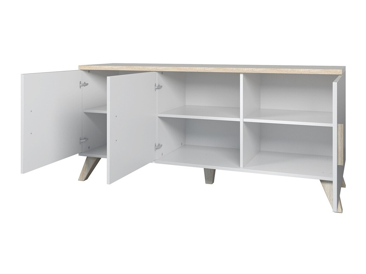 TV galds Larfloi 106 (Balts + Sonomas ozols)