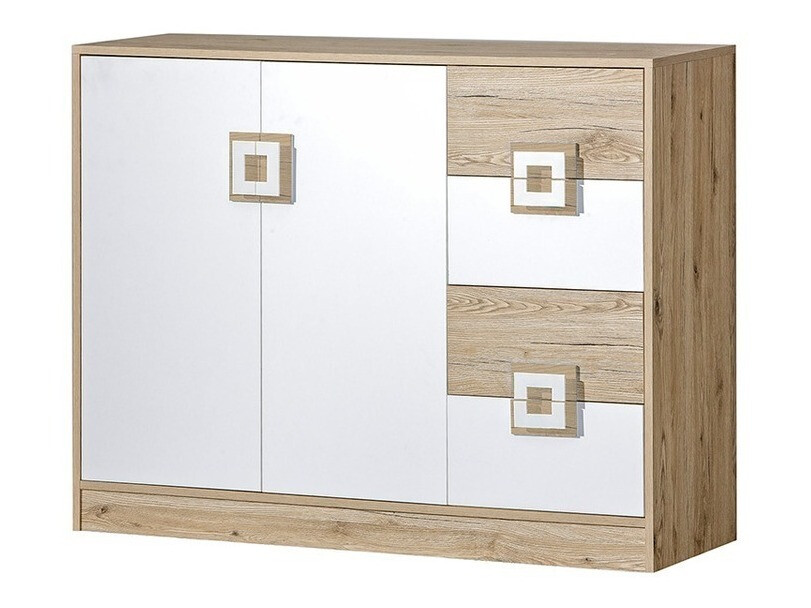 Kumode Tolfere 100 (Gaišs ozols + Balts)