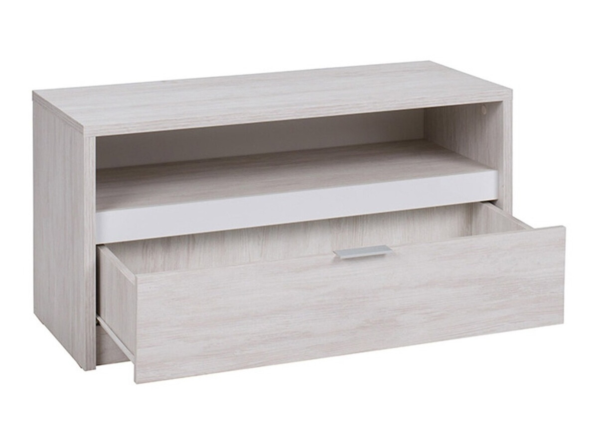 TV galds Providence 122 (Monastery ozols + Glancēts melns)