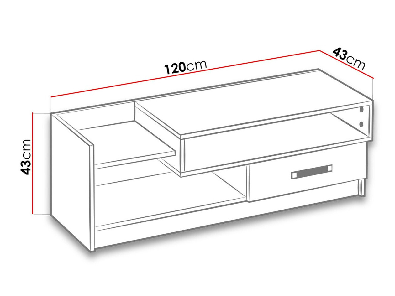 TV galds Lorlare 111 (Balts + Tirkīzs)