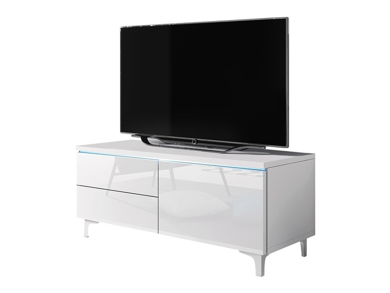 TV galds Uva IV (Balts + Glancēts balts)