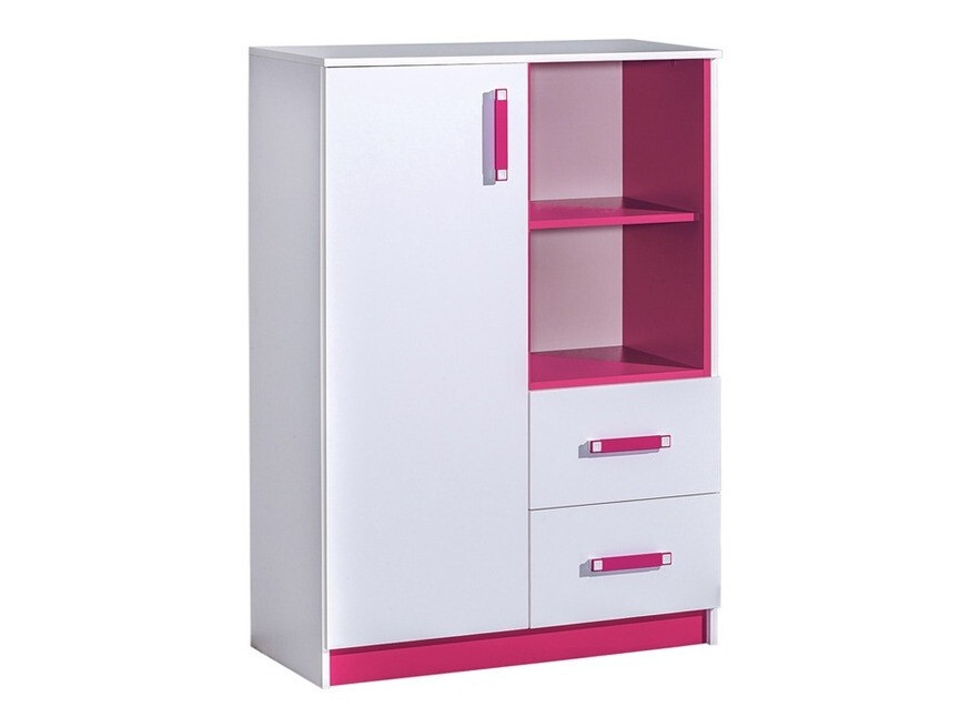 Kumode Lorlare 105 (Balts + Tumši rozā)