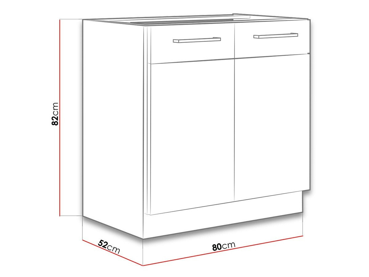 Moduļu skapis ar durvīm Wood White 110