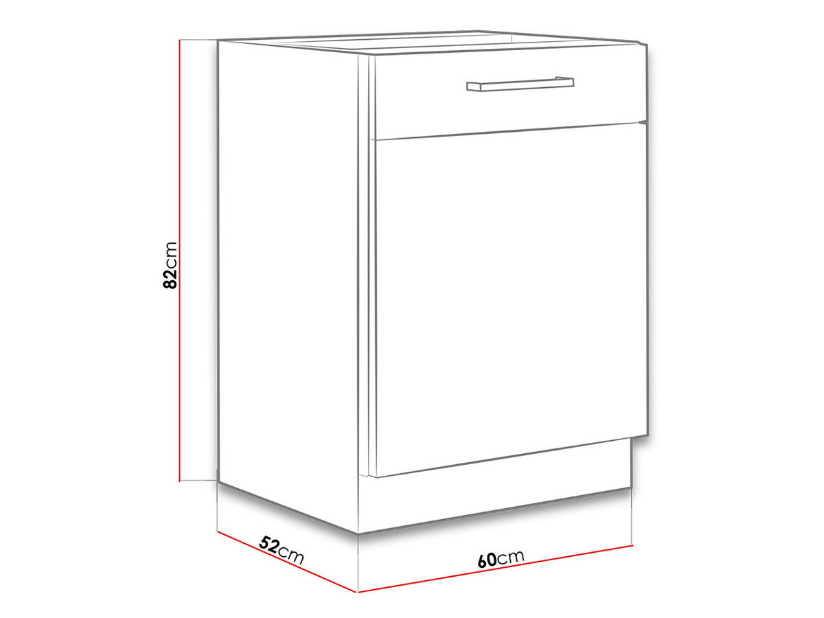 Moduļu skapis ar durvīm Wood White 116
