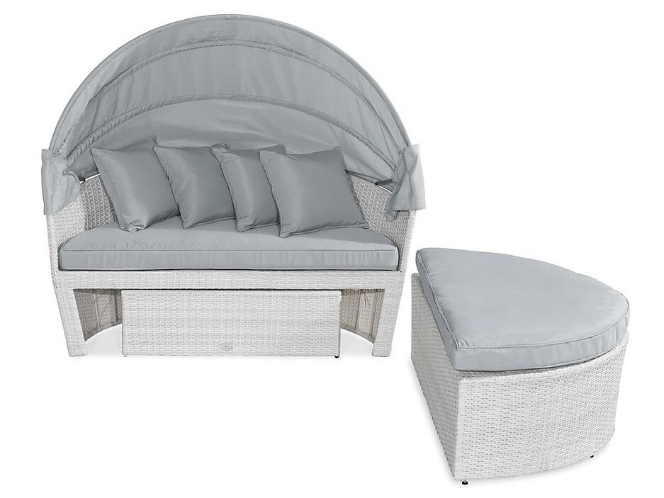 Dārza mēbeļu komplekts Comfort Garden 1436 (Pelēks + Balts)