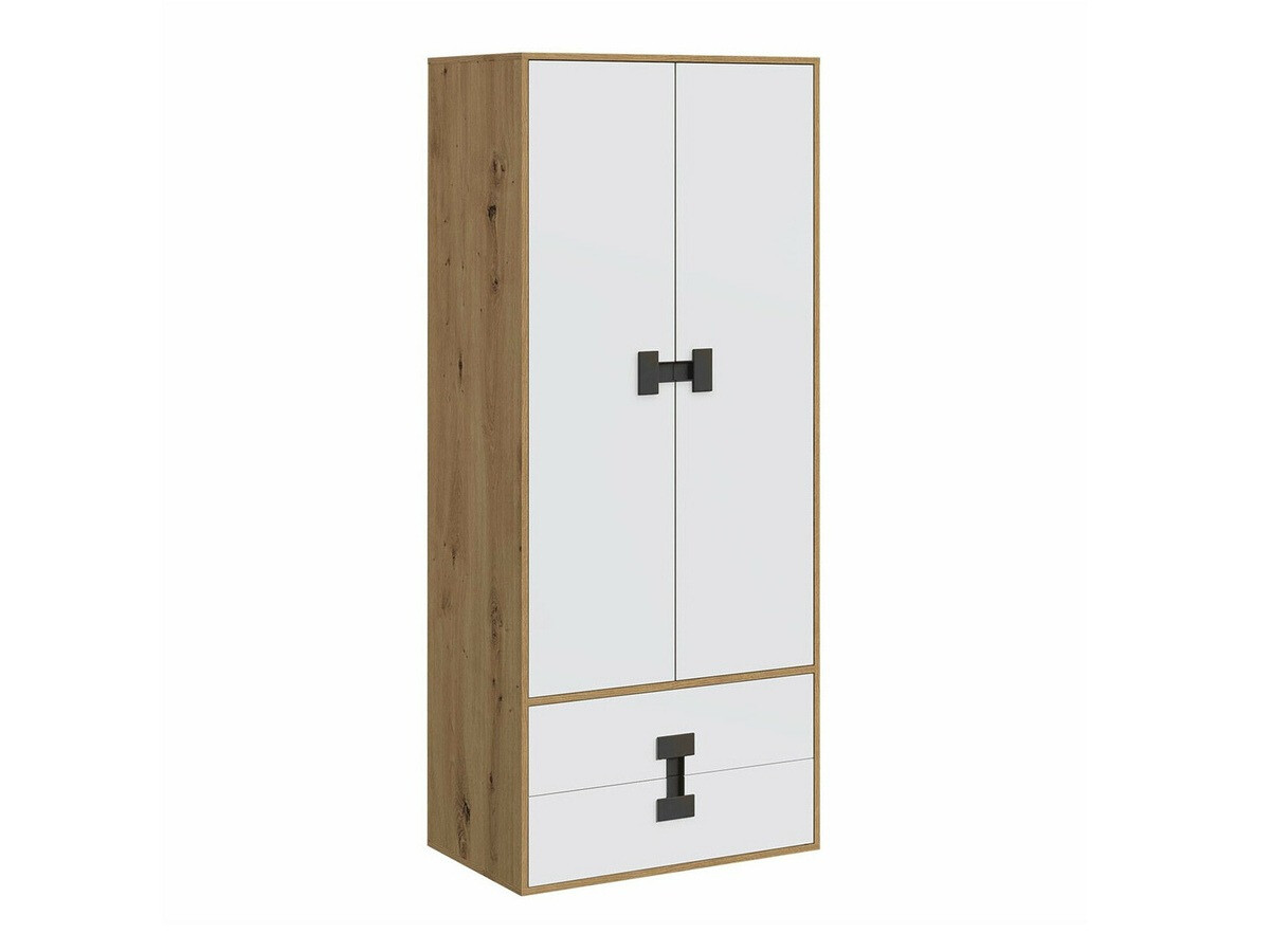 Skapis Florevi 113 (Matēts balts + Artisan ozols)
