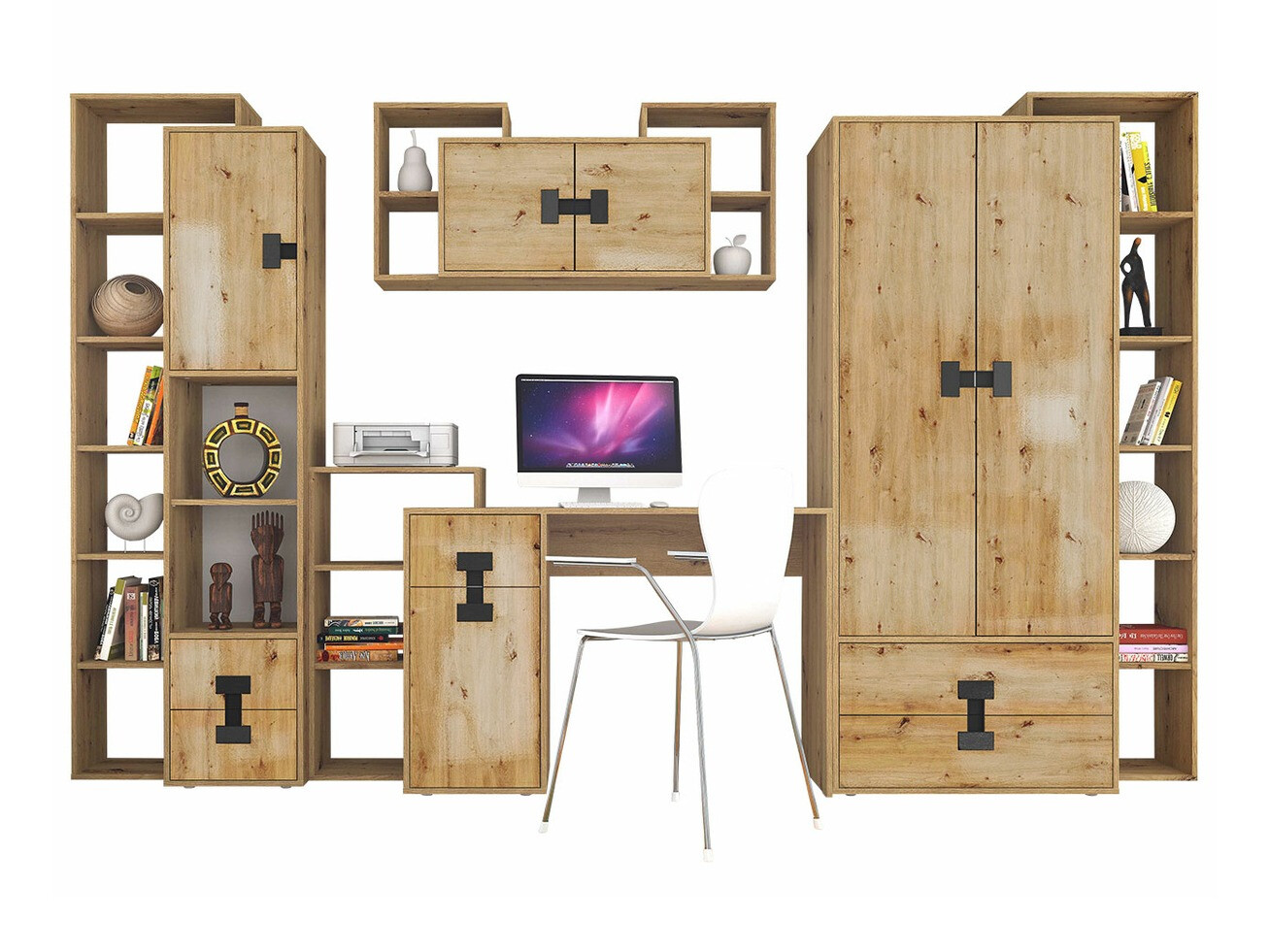 Mājas biroja komplekts Florevi 104 (Artisan ozols)