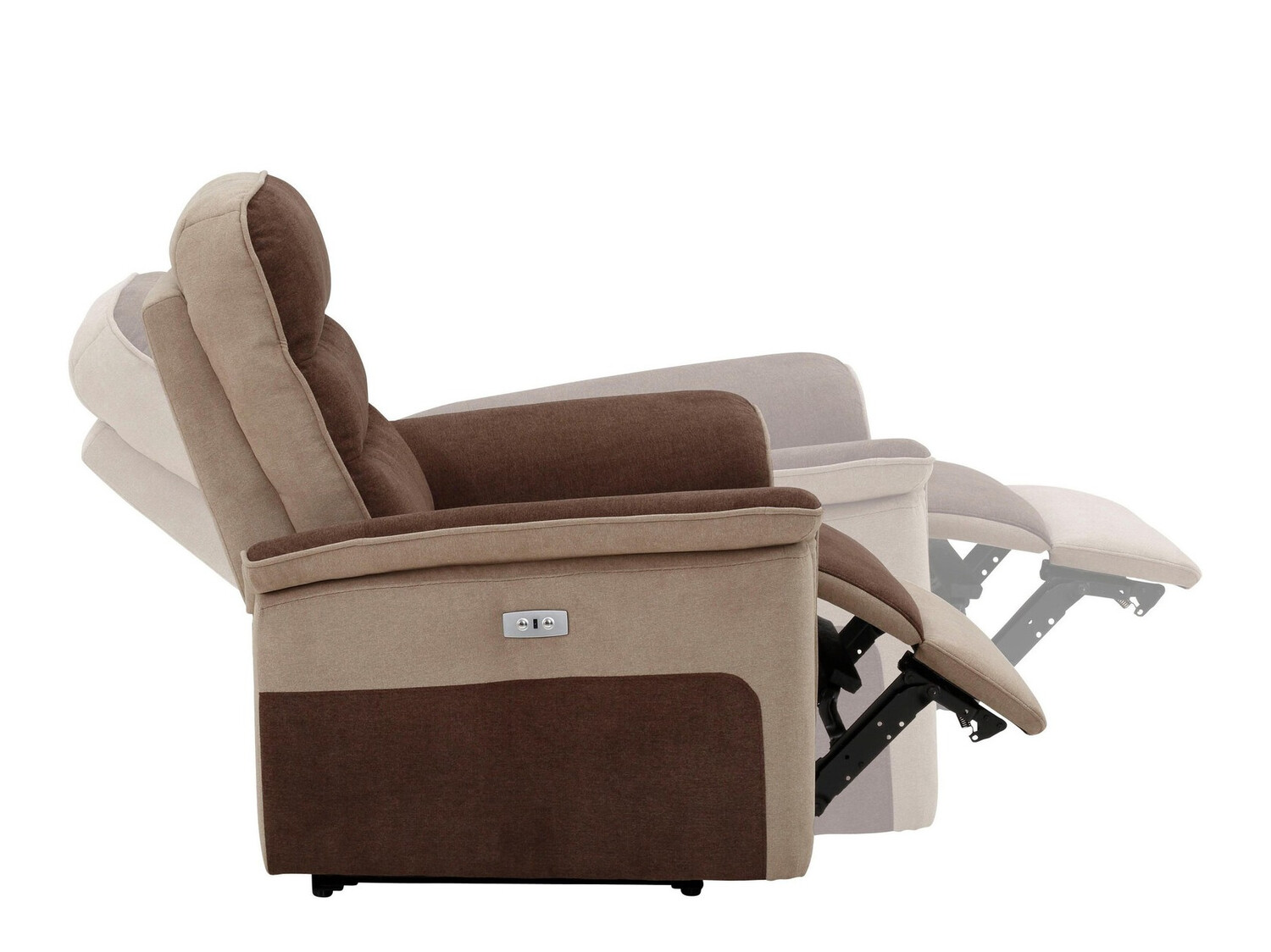 Atpūtas krēsls reglainer Denton 680 (Brūns + Bēšs)