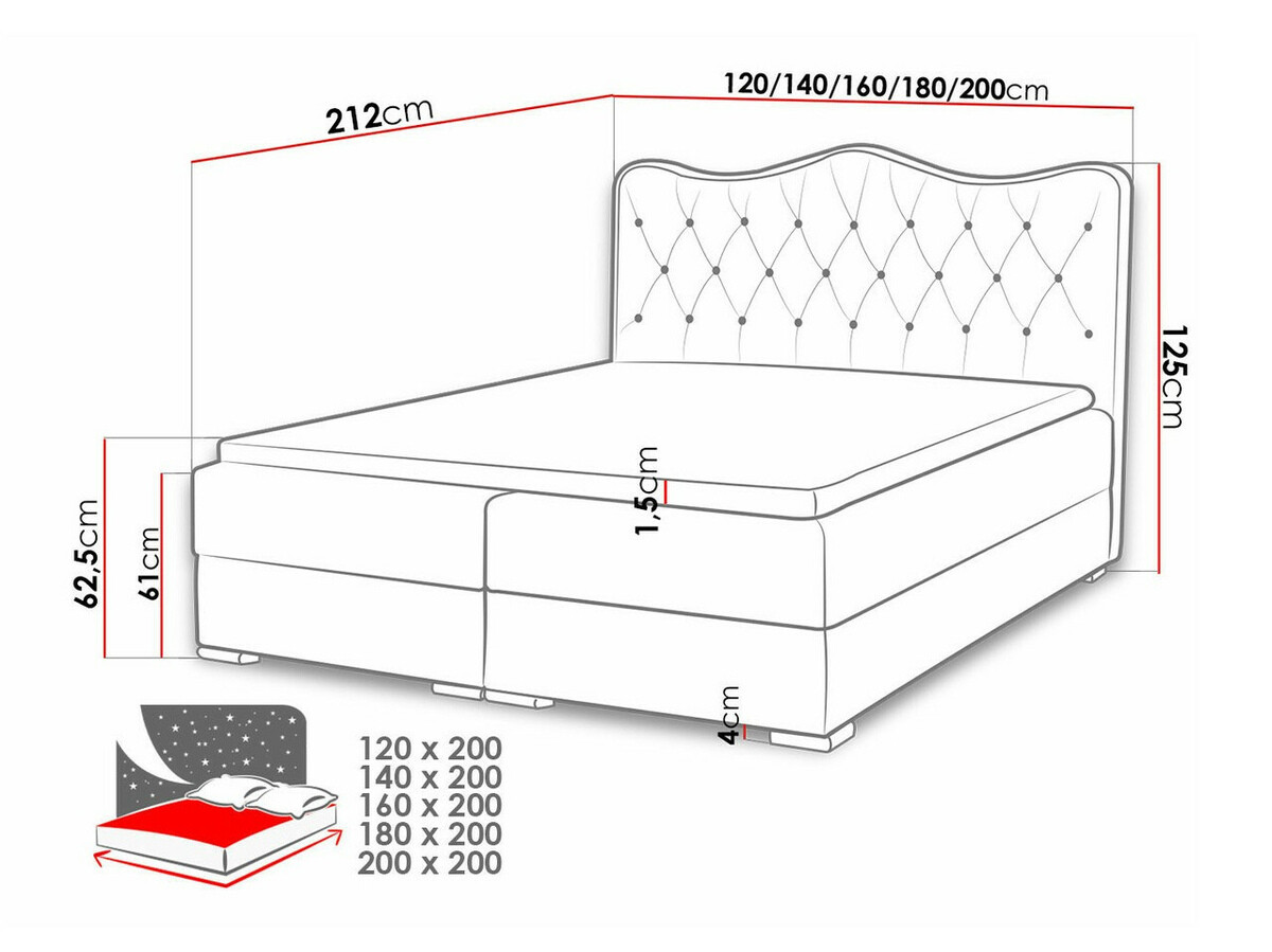 Kontinentālā gulta Tectum (Soft 010A)