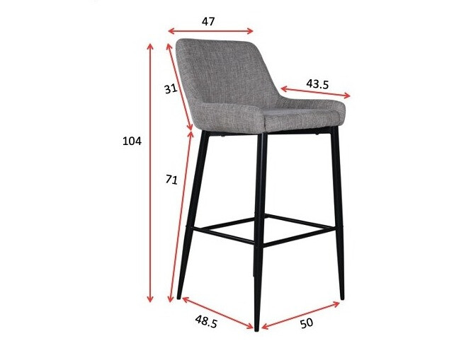 Bāra krēsls Dallas 2647 (Bēšs + Melns)