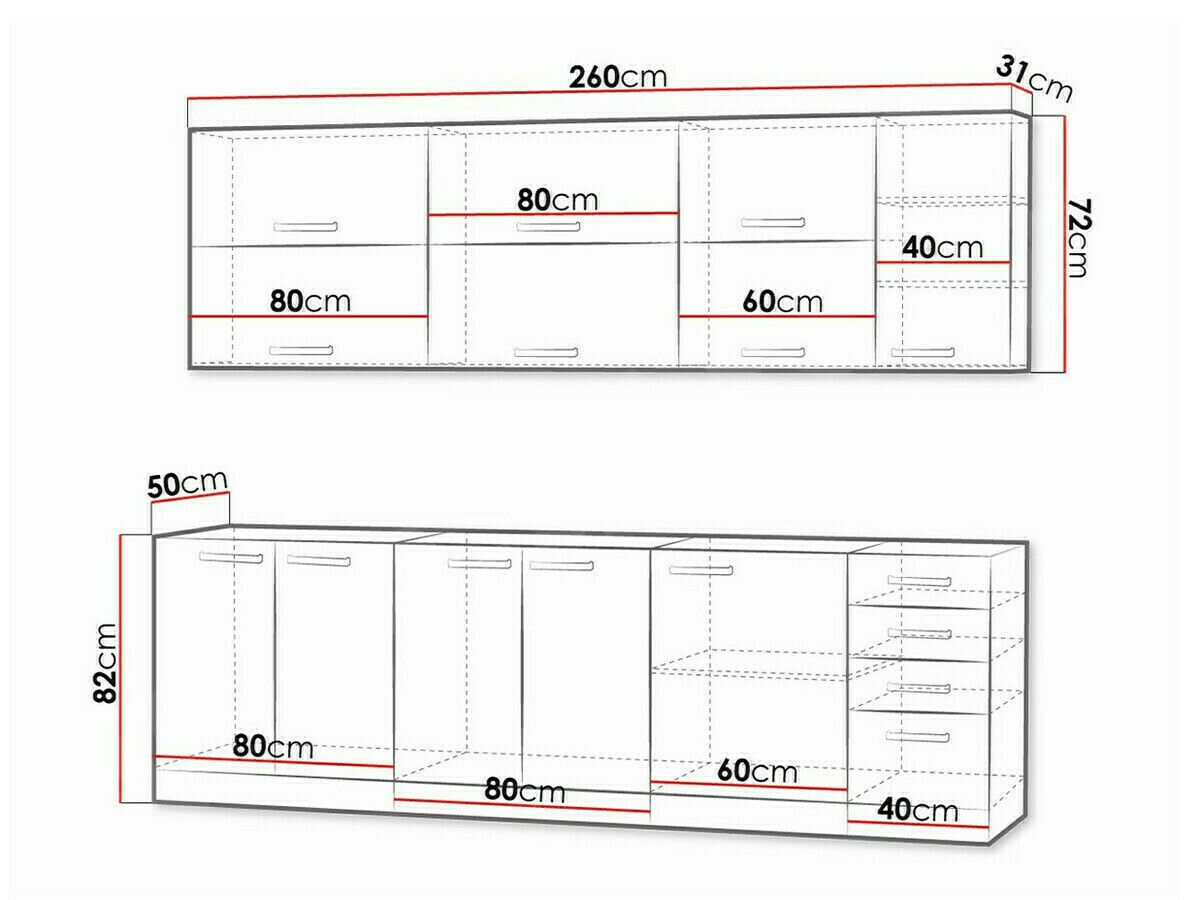 Moduļu virtuves komplekts Multi White 123
