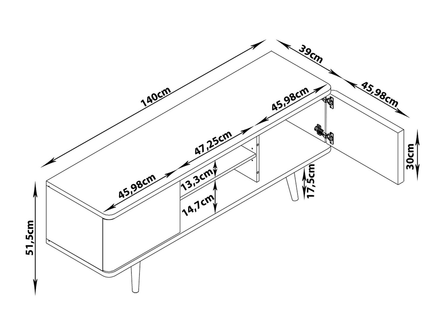 TV galds Denton 776