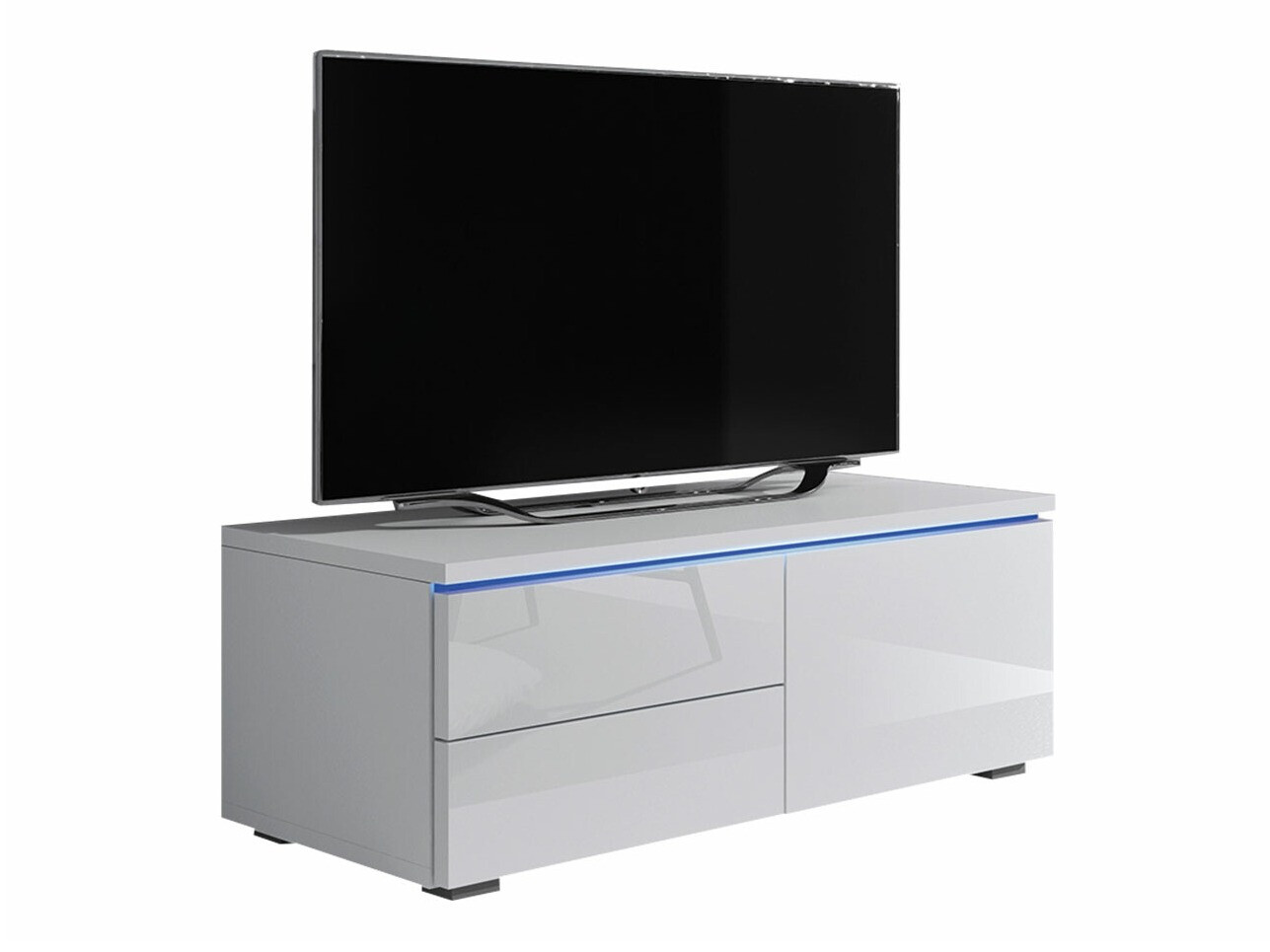 TV galds Uva VI (Balts + Glancēts balts)