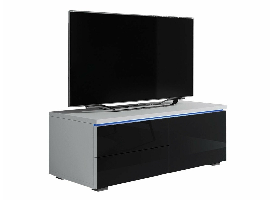 TV galds Uva VI (Balts + Glancēts melns)