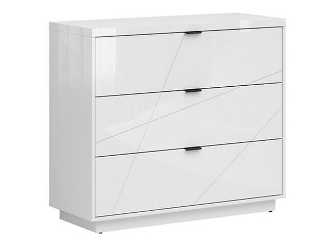 Kumode Fivale 118 (Glancēts balts + Balts)