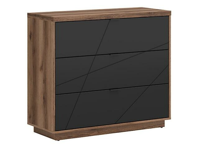 Kumode Fivale 118 (Tumšs delano ozols + Matēts melns)