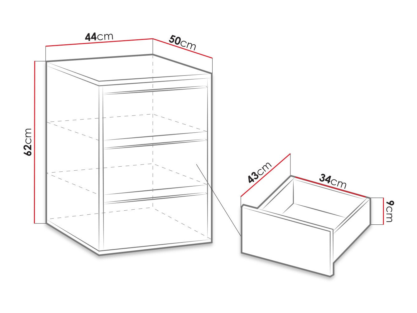 Atvilktņu bloks Catromi 124 (Balts)