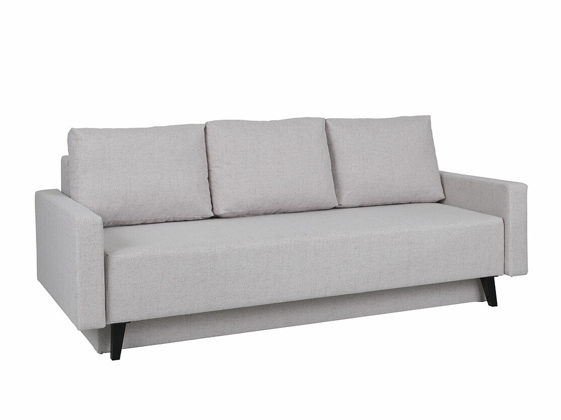 Dīvāns gulta Delbene 129 (Aura 23 + Glancēts melns)