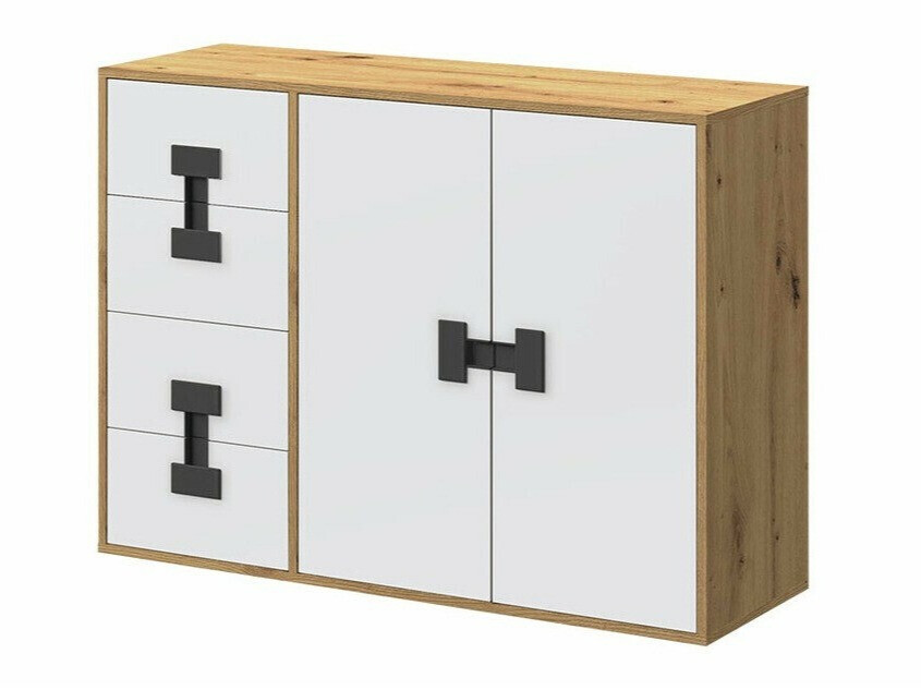 Kumode Florevi 102 (Matēts balts + Artisan ozols)