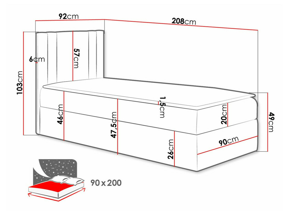 Kontinentālā gulta Mel I (Soft 020)