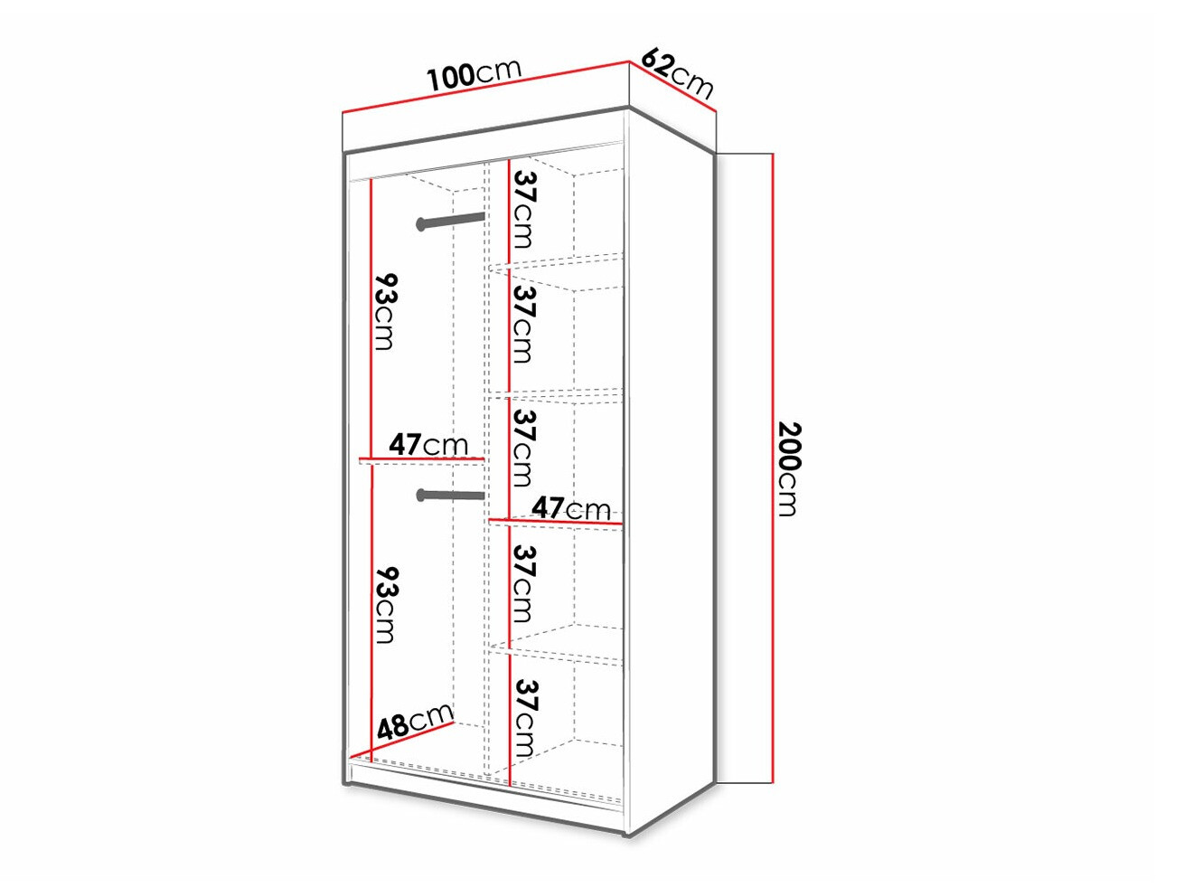 Skapis Ferfere 103 (Balts)