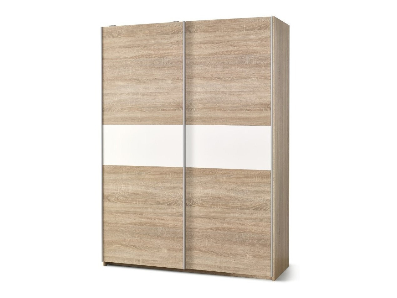 Skapis Cirveso 110 (Sonomas ozols + Glancēts balts)