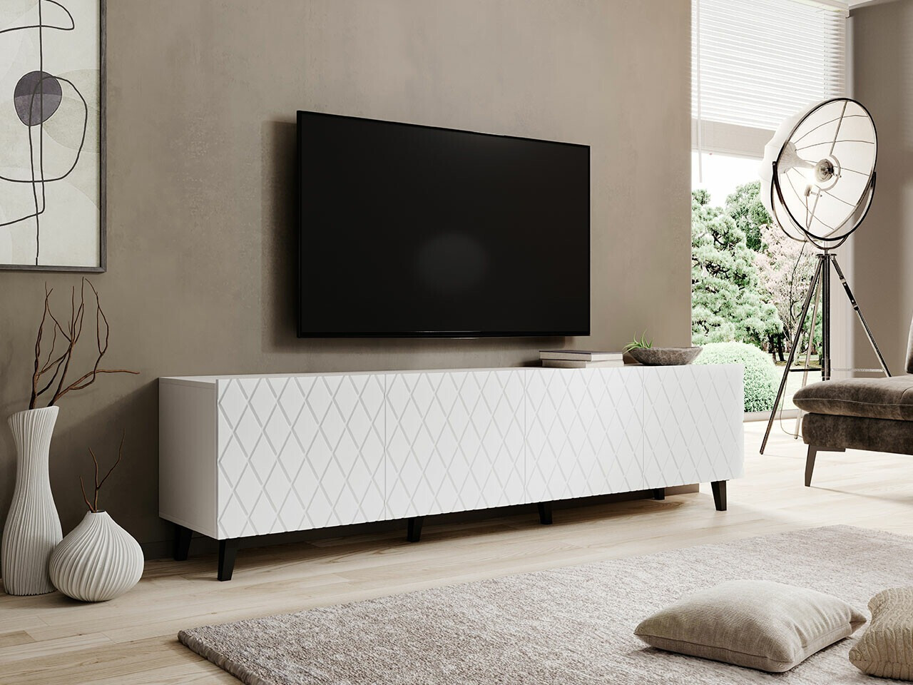TV galds Charlotte 174 (Balts)