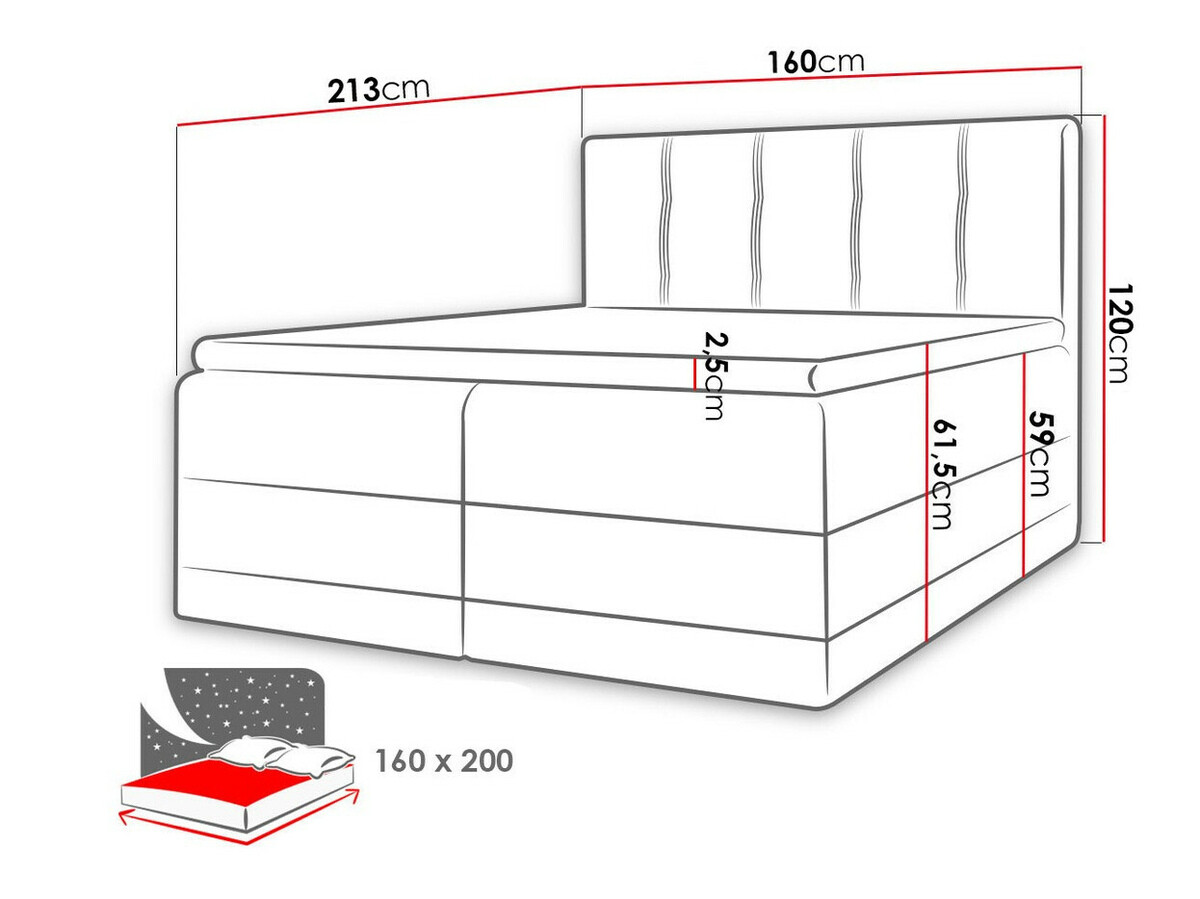 Kontinentālā gulta Villa (Kameleon 04 + Kameleon 15)