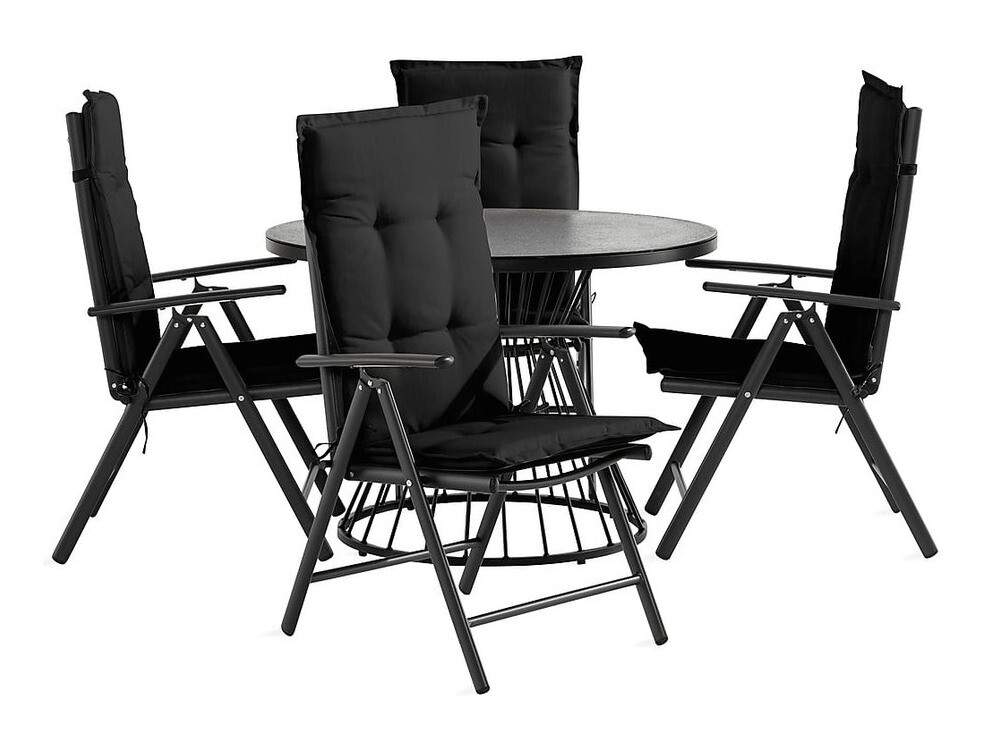 Galds un krēslu komplekts Comfort Garden 1525 (Melns)